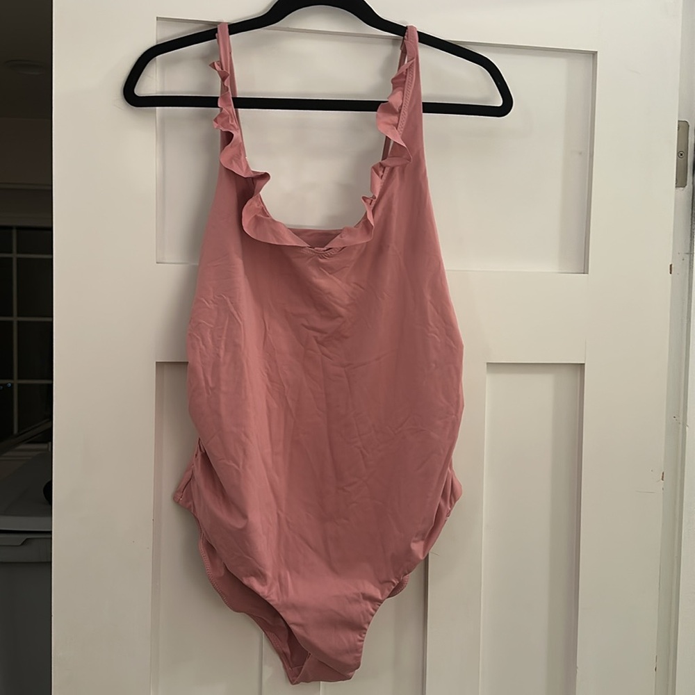 Hatch Pink Ruffle Scoop One-Piece Swimsuit - Picture 2 of 3